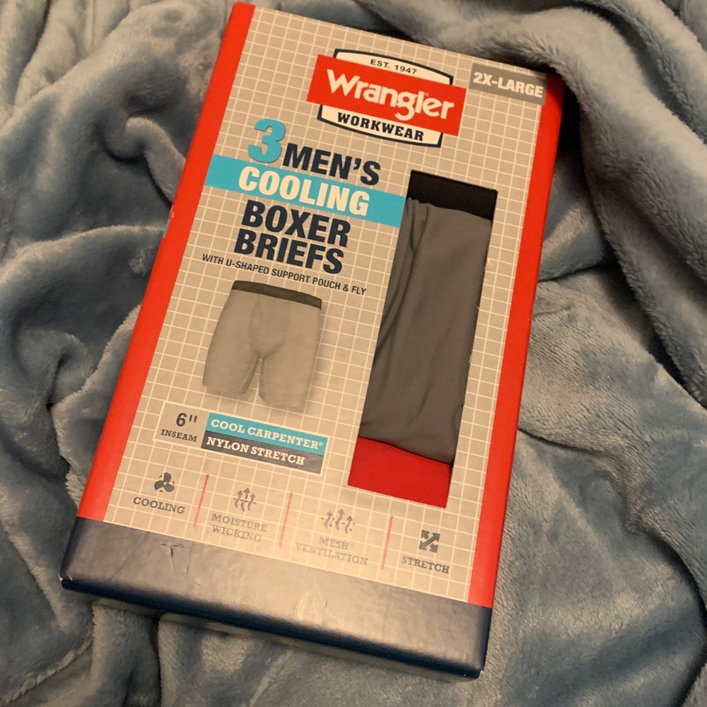Wrangler Cool Carpenter 6" Boxer Briefs Men's Underwear